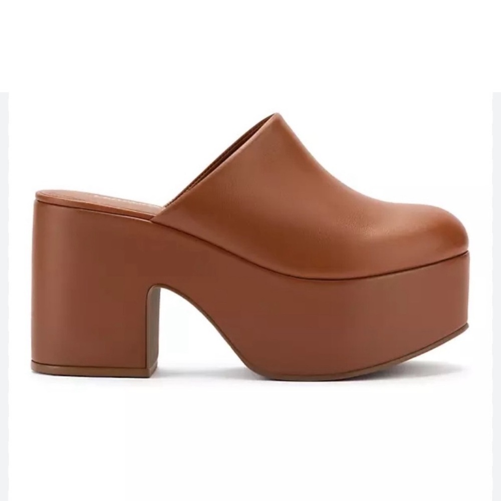 LARROUDE MISO Platform Clog in Caramel Leather, so comfortable. Be Summer Ready - Picture 13 of 14